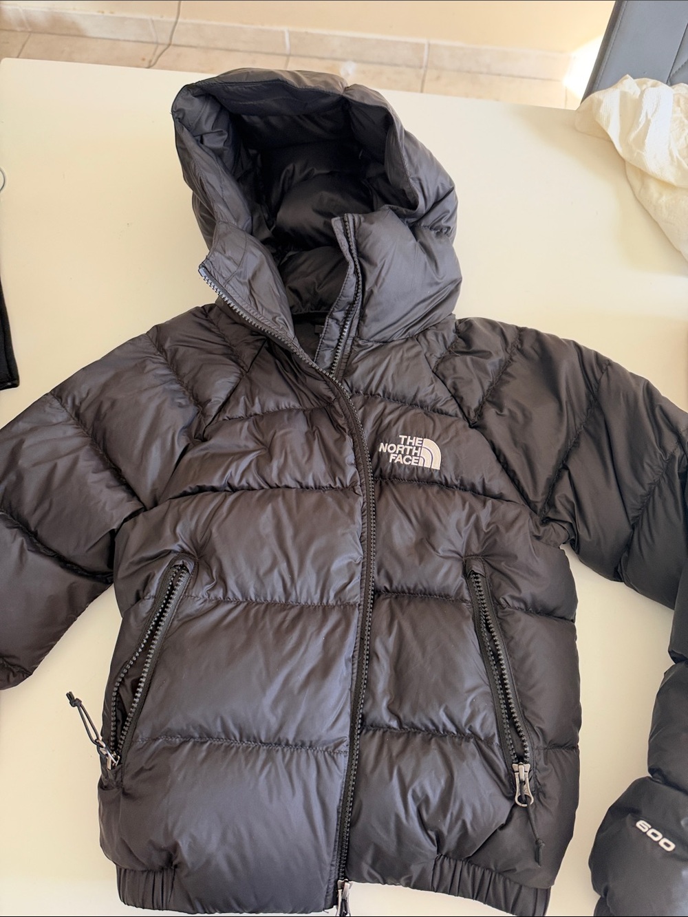 The North Face 600 Down Puffer Jacket with Hood Women'Small Black Small